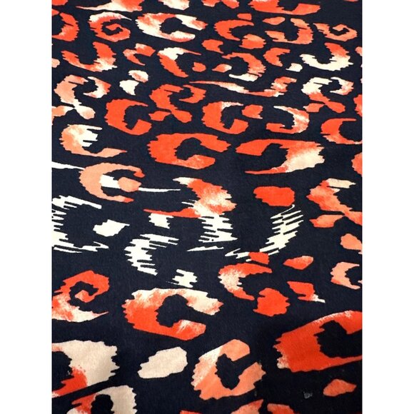 CCC Chic Trendy Red Ruby Leopard Cheetah Print Kimono Blouse V Neck Short Sleeve - Picture 6 of 6